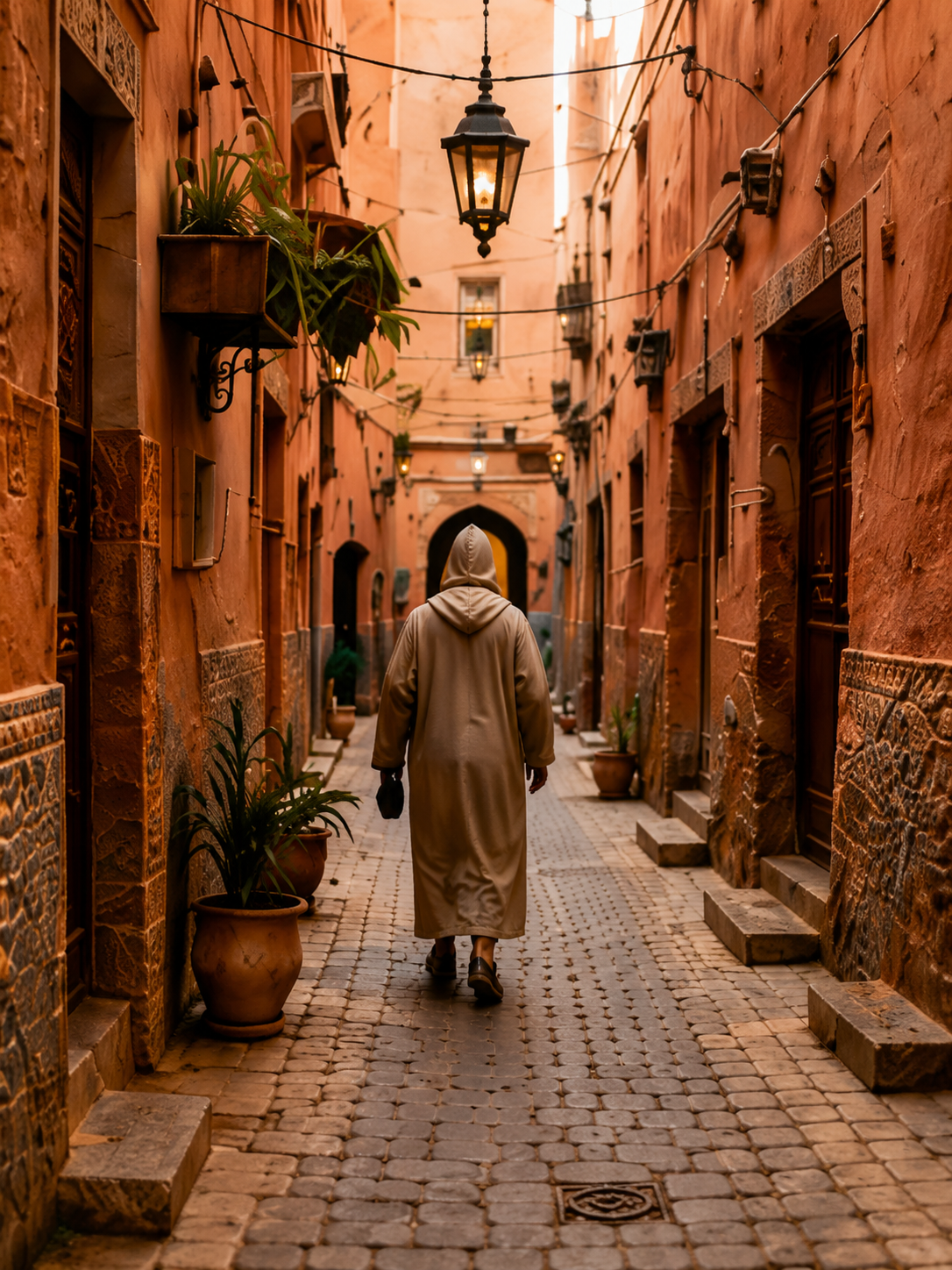 Old Moroccan medina alley