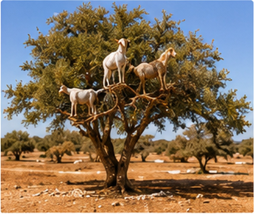 Argan tree goats