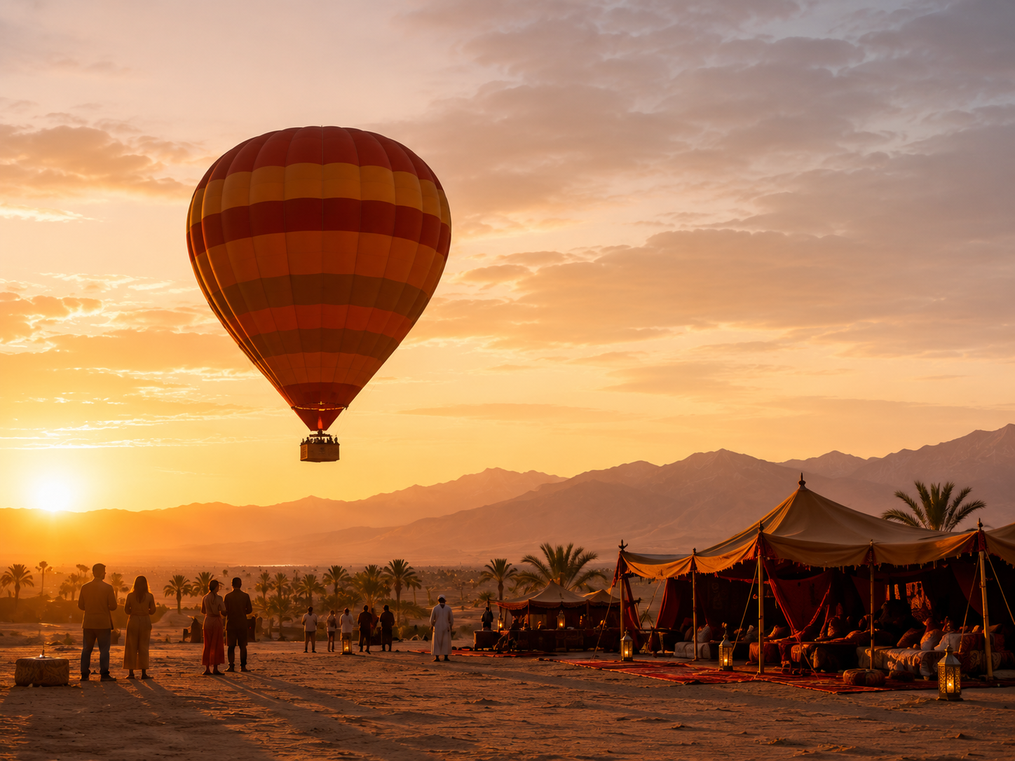 Balloon over Berber camp