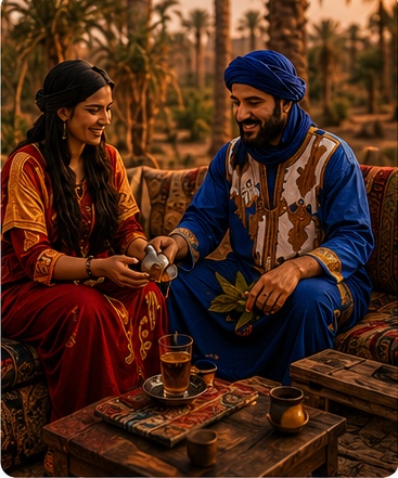 Berber tea moment