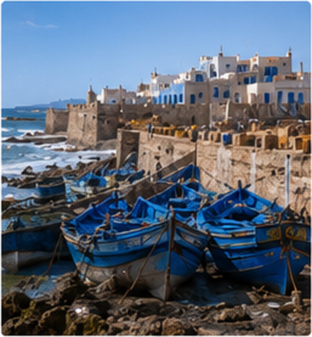 Essaouira blue boats