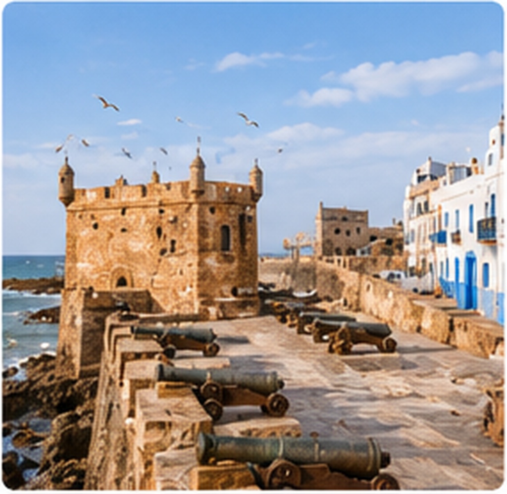 Essaouira fishing port fort