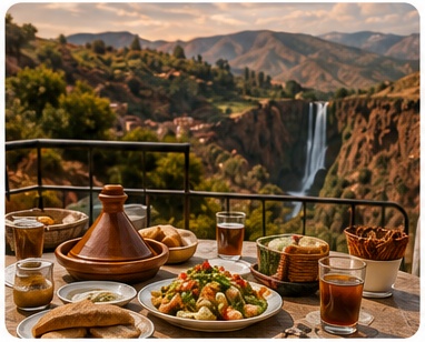 Moroccan lunch with view