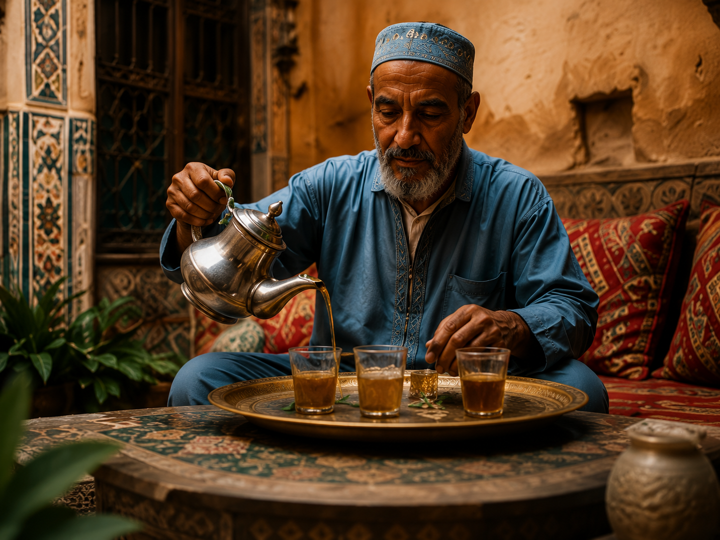 Riad courtyard